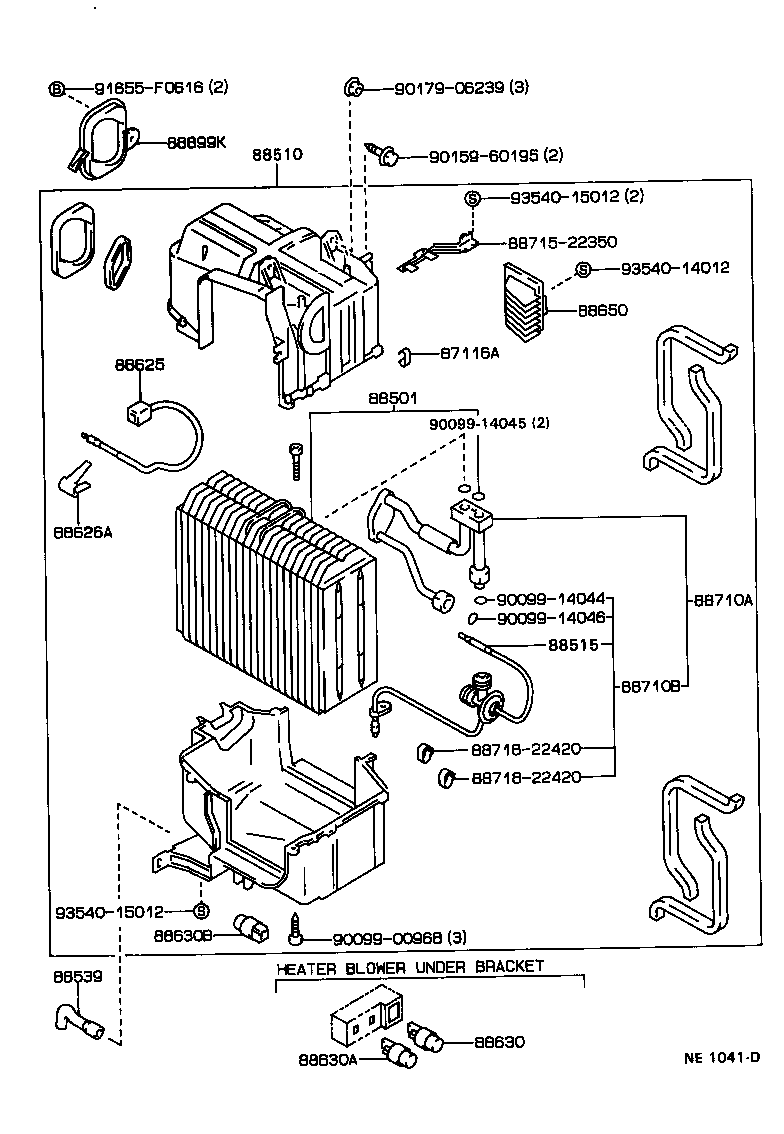 Toyota 88510-22460 UNIT ASSY, COOLER