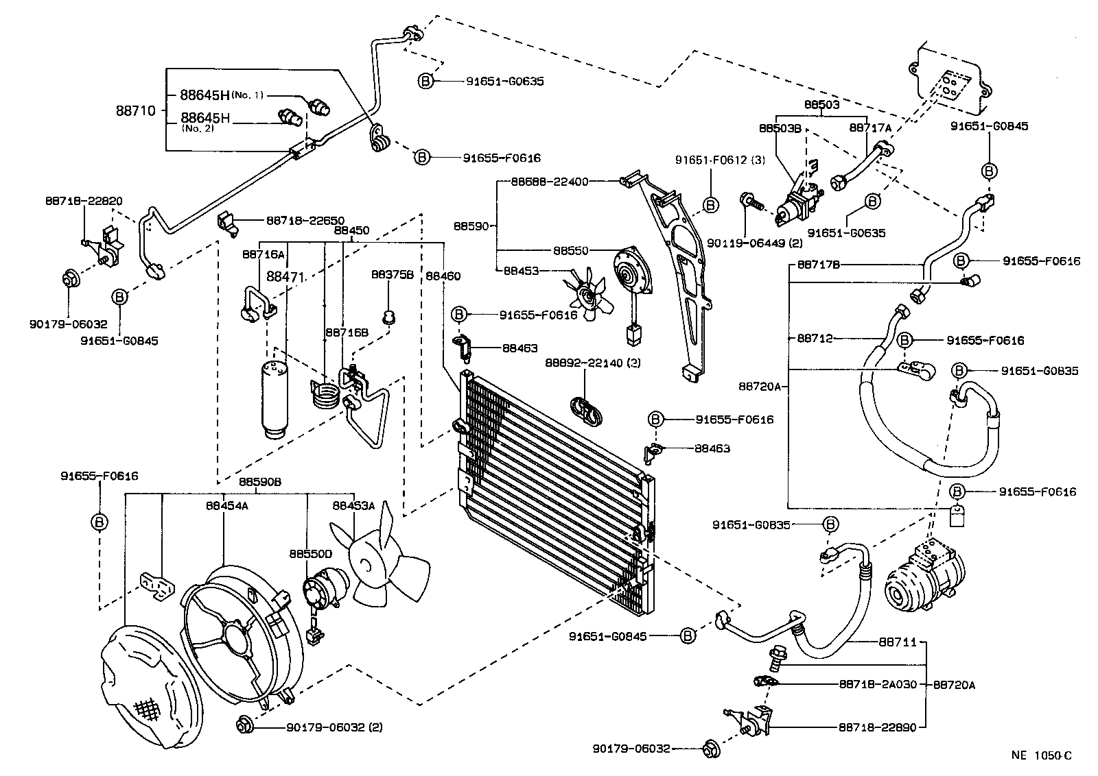 Toyota 88550-22040 MOTOR ASSY, BLOWER (FOR CONDENSER)