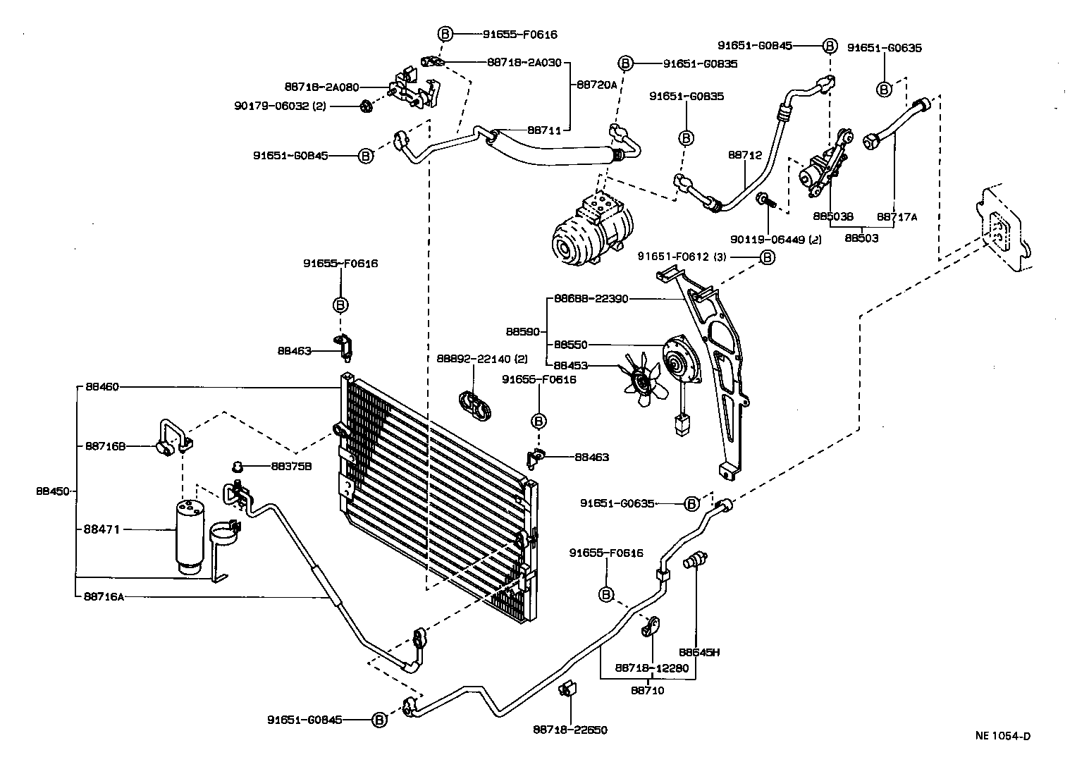 88720-22141 HOSE & ACCESSORY, AIR CONDITIONER product image