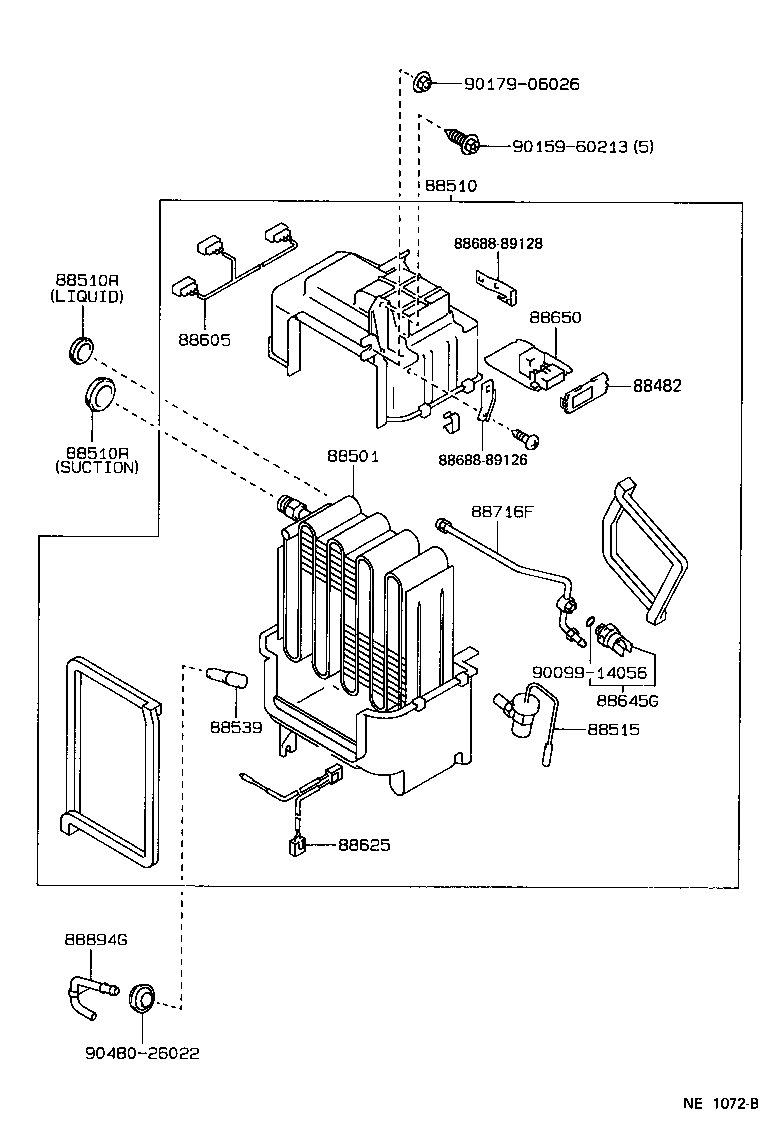 Toyota 88510-89151 UNIT ASSY, COOLER