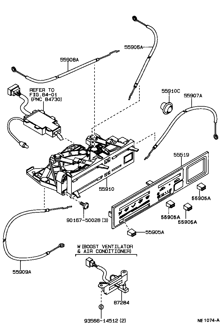 Toyota 55844-89111 DUCT, HEATER TO REGISTER, NO.2