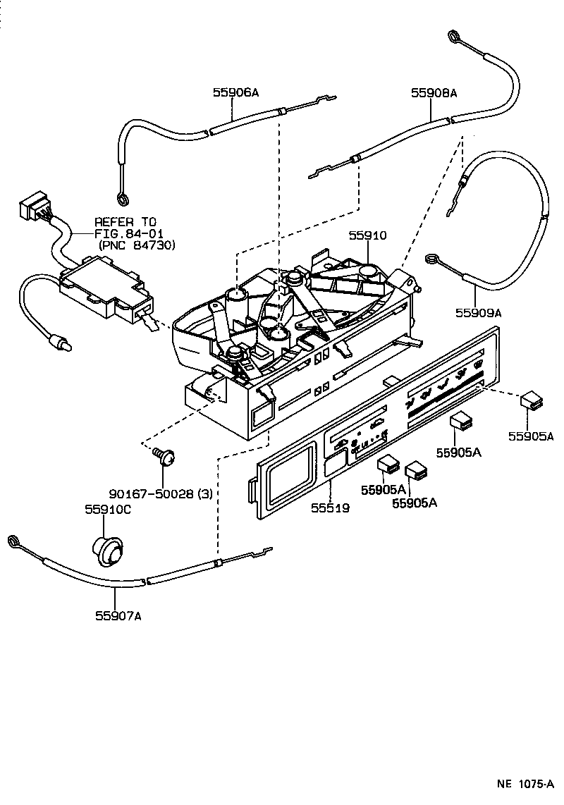 Toyota 55843-89115 DUCT, HEATER TO REGISTER, NO.1