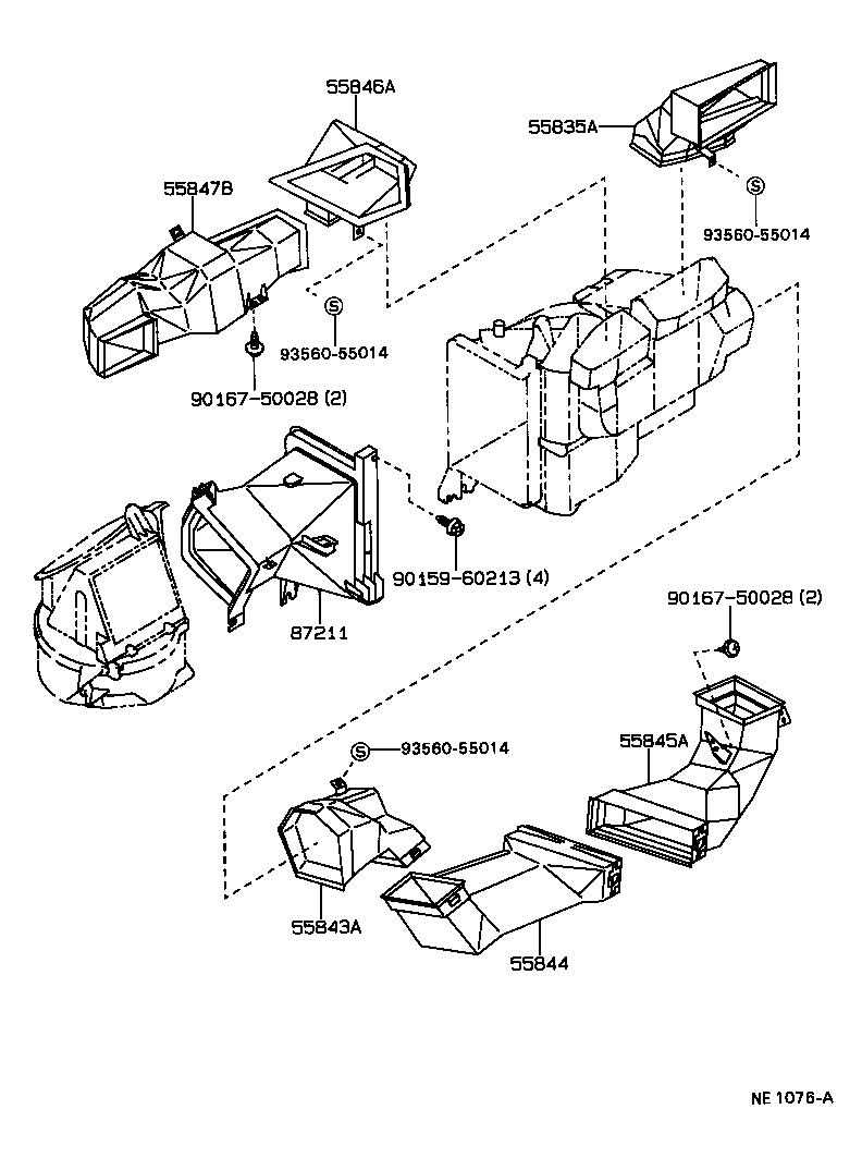 55846-04010 DUCT, HEATER TO REGISTER, NO.4 product image