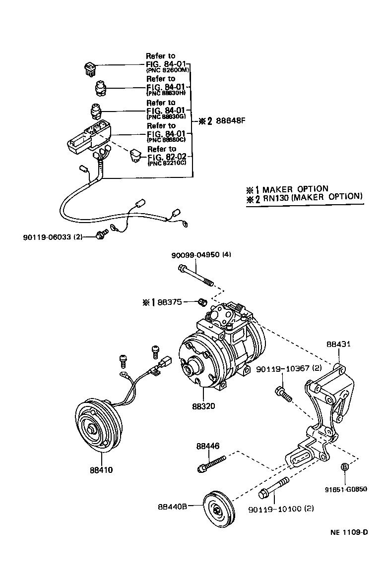 Toyota 88320-35530 COMPRESSOR ASSY, COOLER