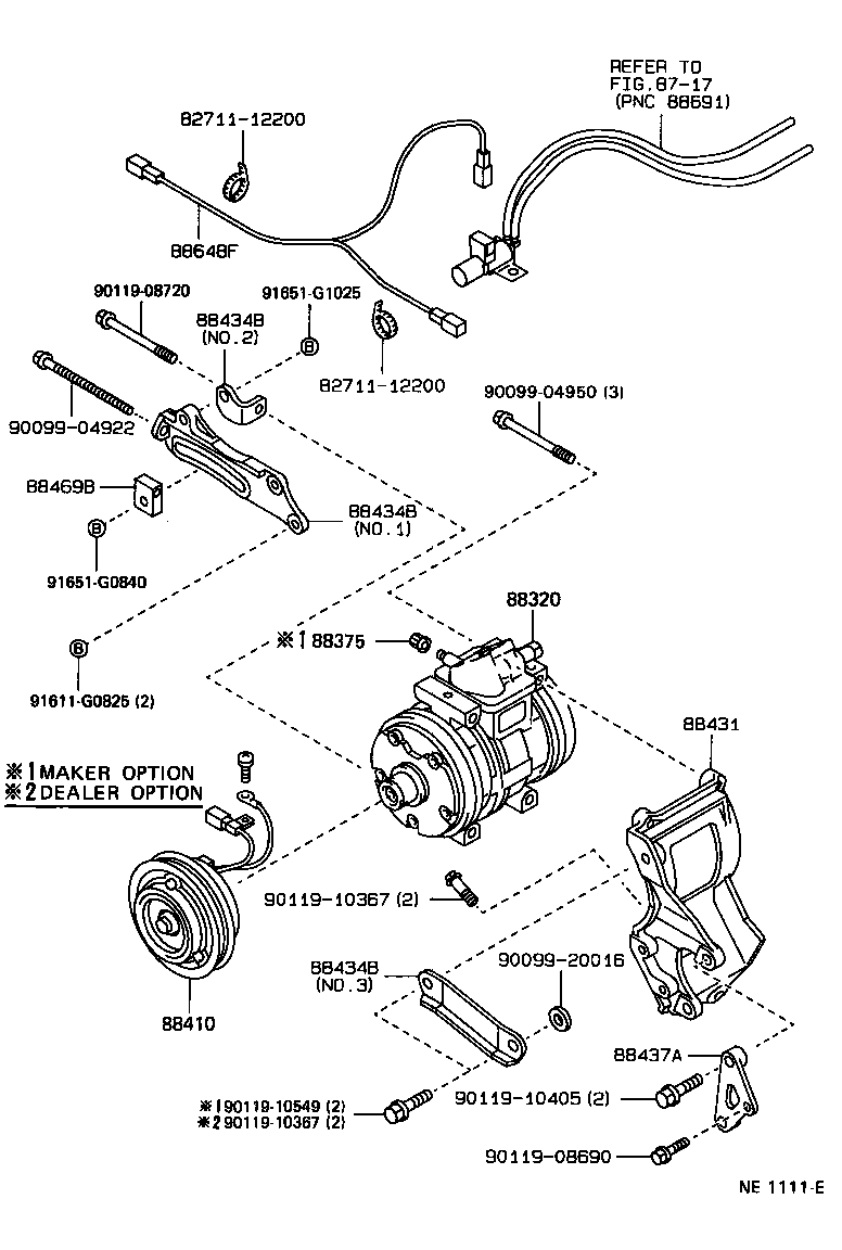 Toyota 88320-35280 COMPRESSOR ASSY, COOLER