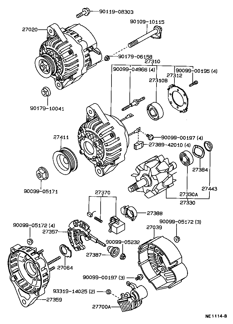 27060-16220 ALTERNATOR ASSY product image