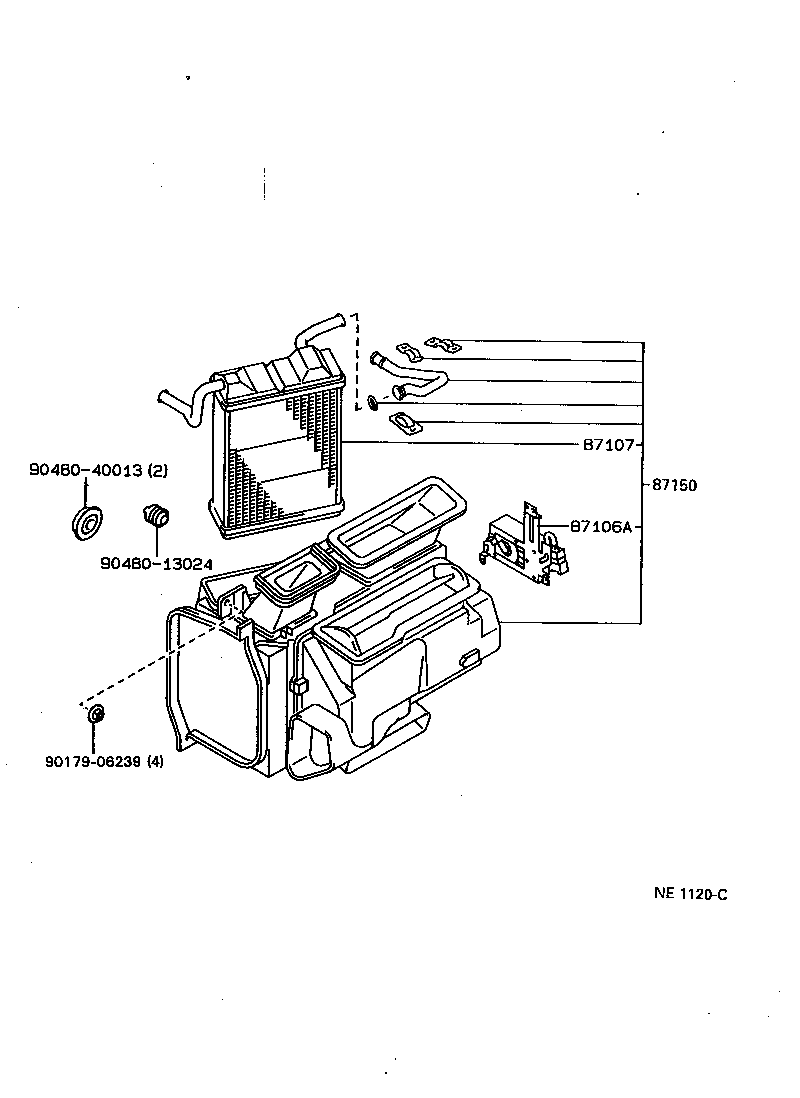 87103-22010 MOTOR SUB-ASSY, HEATER BLOWER, W/FAN product image