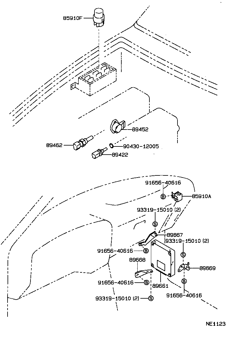 89669-35040 BRACKET, ENGINE CONTROL COMPUTER, NO.3 product image