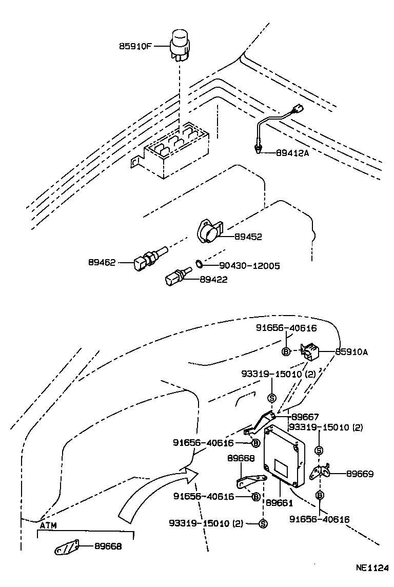 89412-50010 SENSOR, E.G.R GAS TEMPERATURE product image