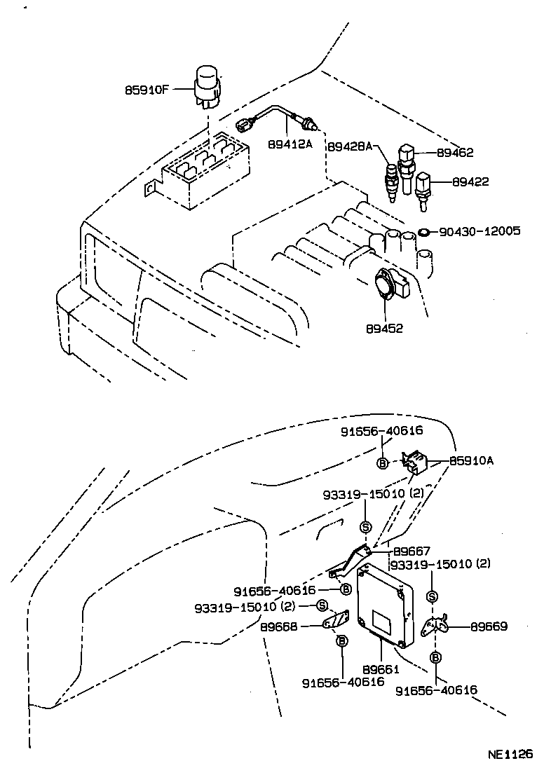 89412-50010 SENSOR, E.G.R GAS TEMPERATURE product image
