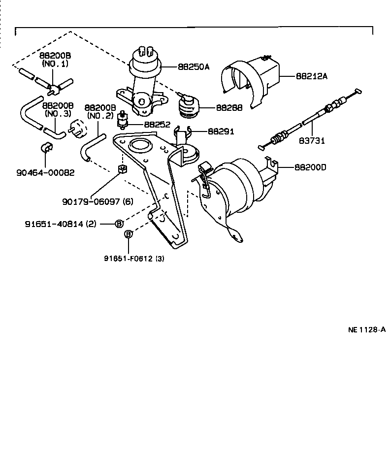Toyota 88283-35040 HOSE, CRUISE CONTROL VACUUM
