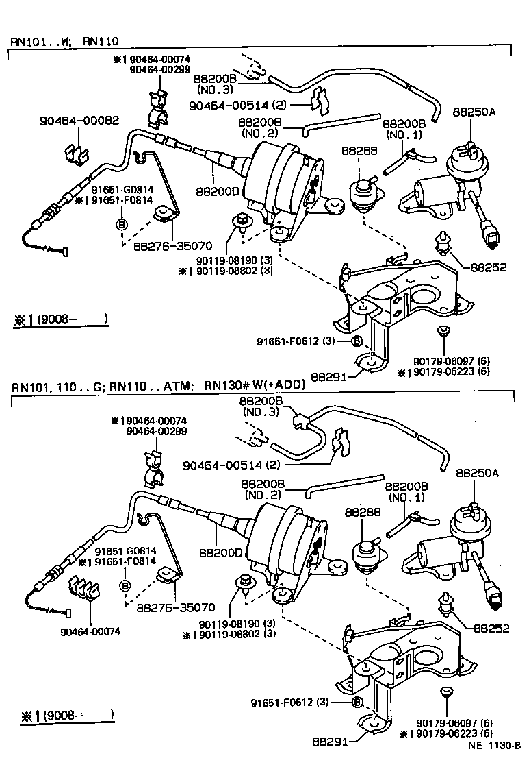 Toyota 88283-35070 HOSE, CRUISE CONTROL VACUUM