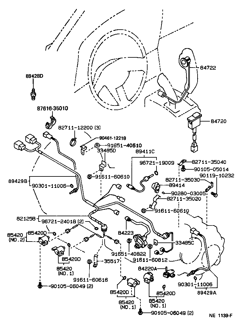 Toyota 84722-35070-06 SWITCH, TRANSMISSION CONTROL