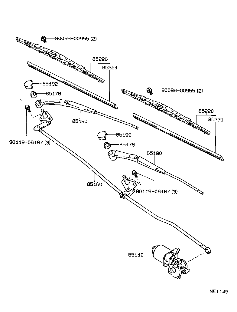 85220-3A210 BLADE ASSY, WINDSHIELD WIPER product image