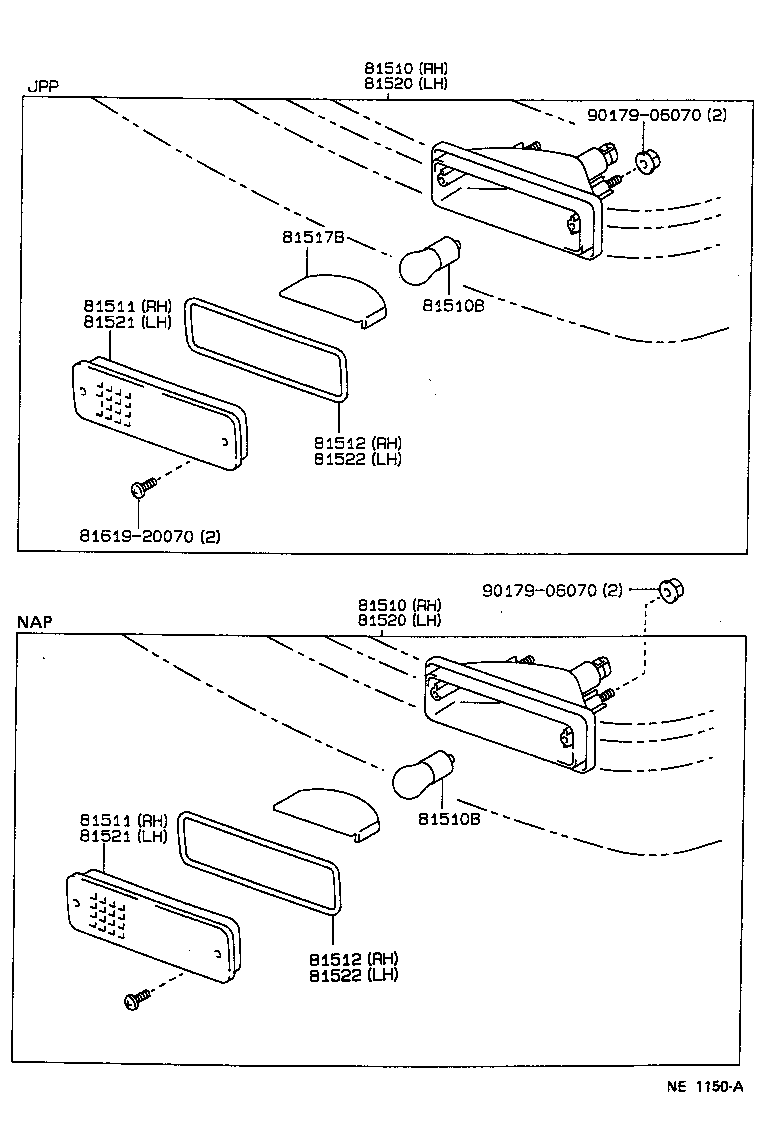 Toyota 90080-81010 BULB (FOR FRONT TURN SIGNAL LAMP)