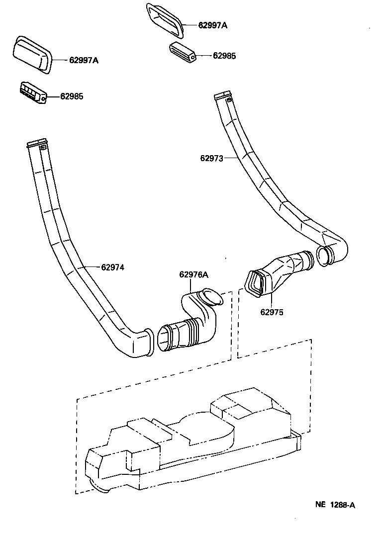 55844-30180 DUCT, HEATER TO REGISTER, NO.2 product image