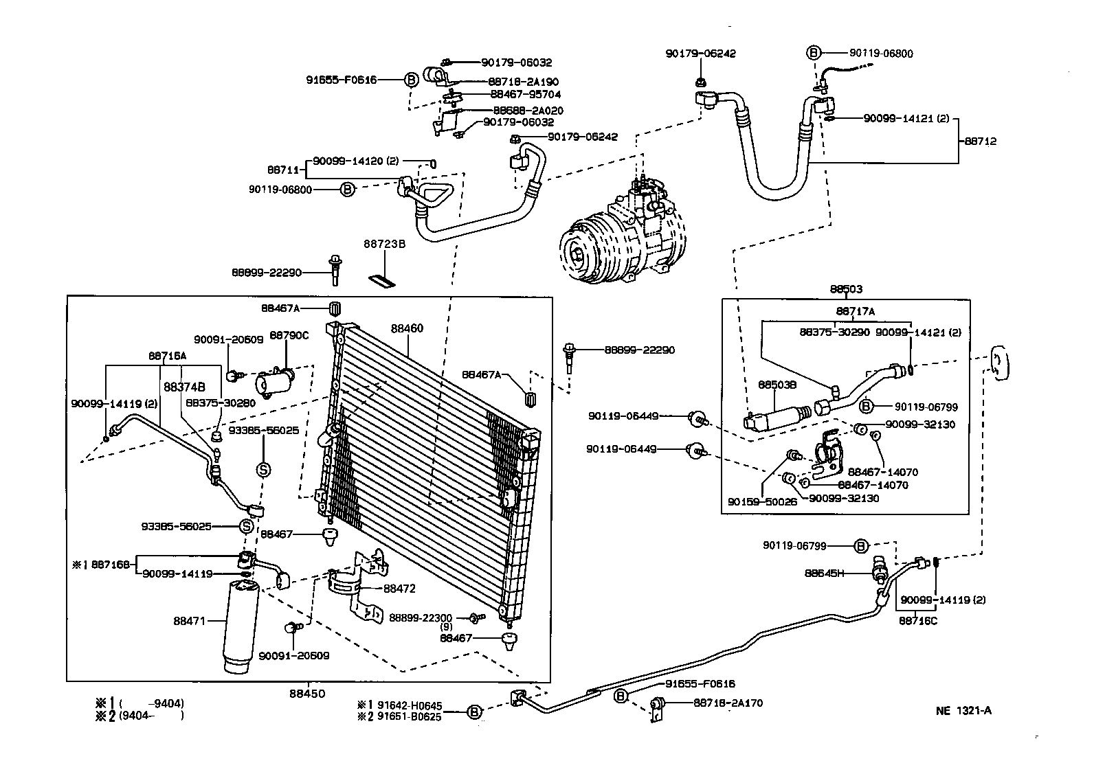 88450-22100 CONDENSER ASSY, W/RECEIVER product image