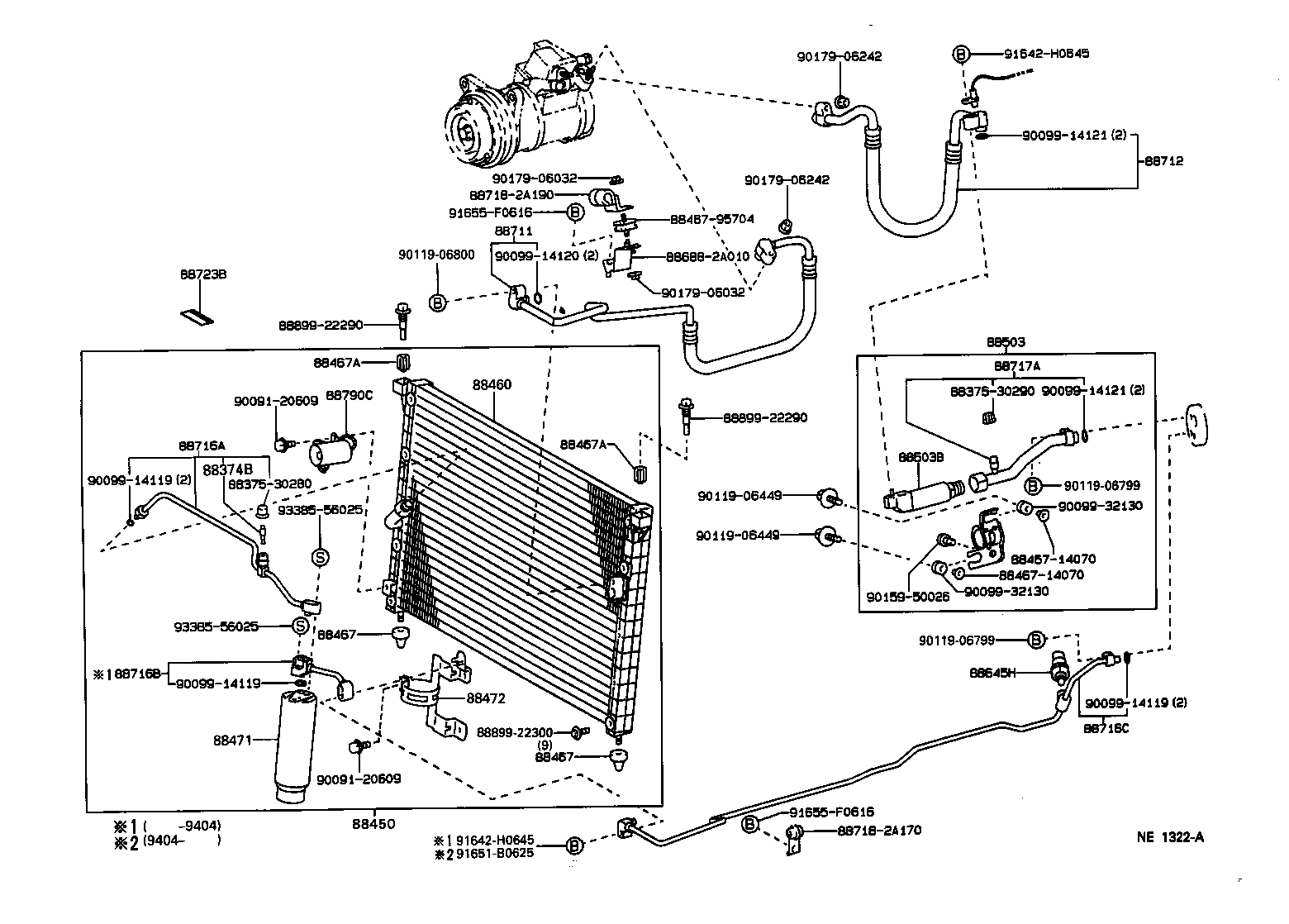 88450-22100 CONDENSER ASSY, W/RECEIVER product image