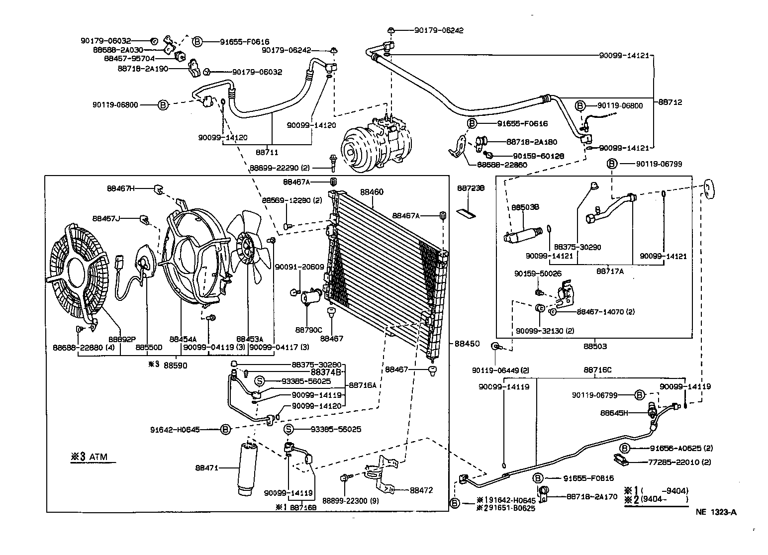 88450-22100 CONDENSER ASSY, W/RECEIVER product image