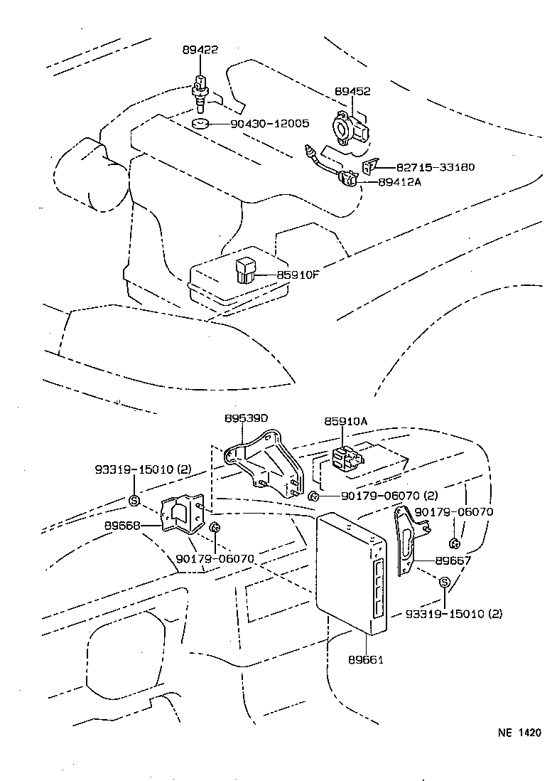 89452-06010 SENSOR, THROTTLE POSITION (FOR E.F.I.) product image