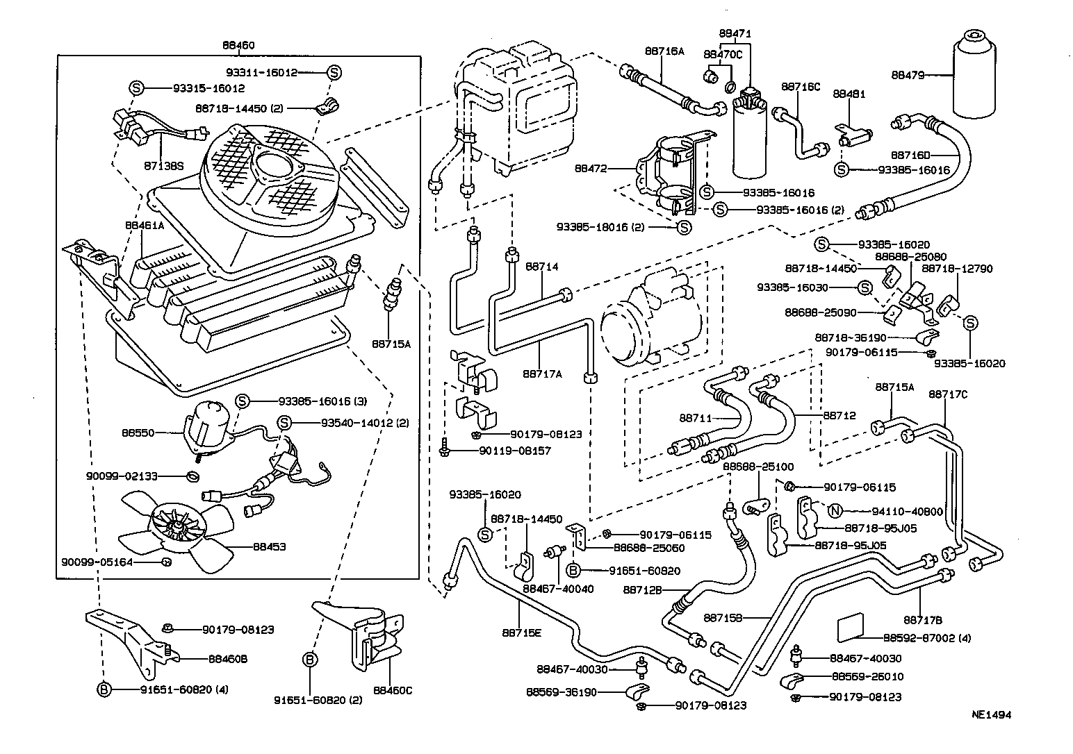 88717-26410 PIPE, COOLER REFRIGERANT SUCTION, B product image