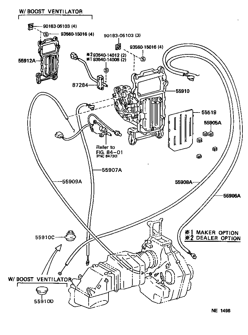 55906-36090 CABLE SUB-ASSY, AIR INLET DAMPER CONTROL product image