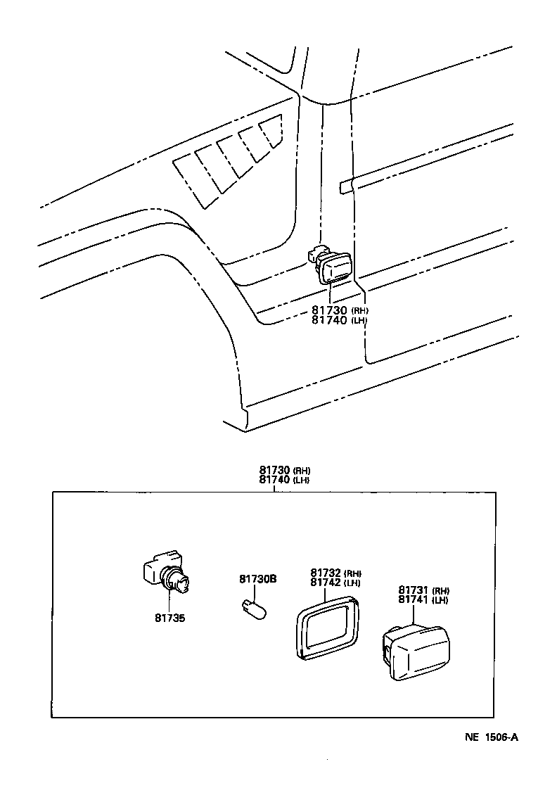 81730-65030 LAMP ASSY, SIDE TURN SIGNAL, RH product image