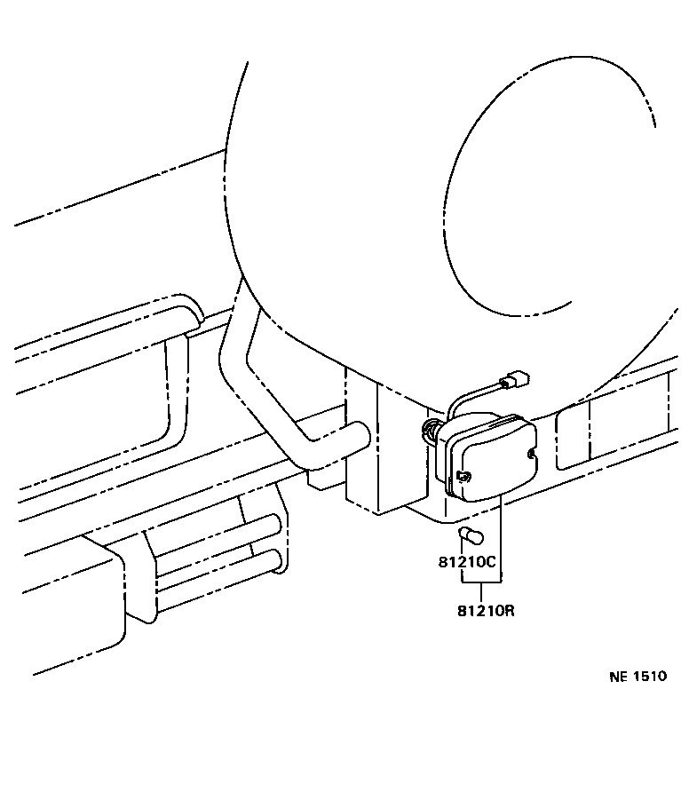 81480-65020 LAMP ASSY, REAR FOG product image