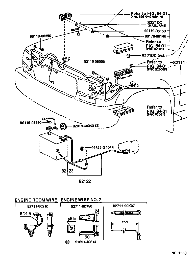 82151-60220 WIRE, FRONT DOOR, LH product image