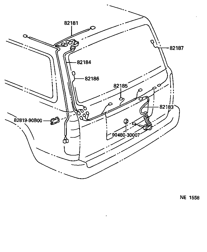 82151-60220 WIRE, FRONT DOOR, LH product image