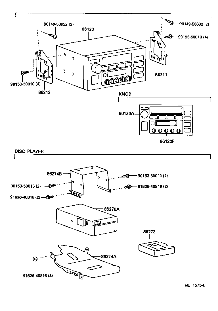 86280-60101 AMPLIFIER ASSY, STEREO COMPONENT product image