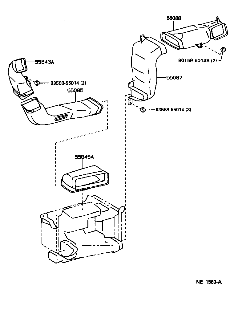 Toyota 55519-60010 PLATE, HEATER CONTROL NAME