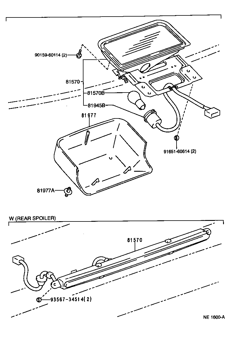 81570-05020 LAMP ASSY, CENTER STOP product image