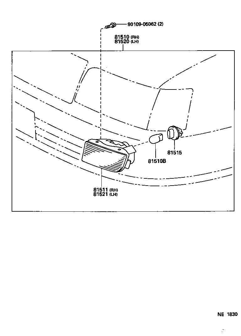 81520-30580 LAMP ASSY, FRONT TURN SIGNAL, LH product image