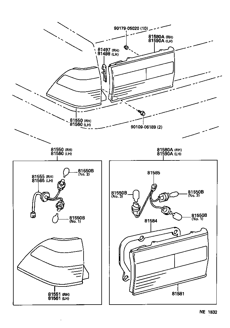 81561-30780 LENS, REAR COMBINATION LAMP, LH product image