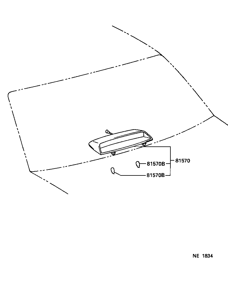81570-30120-B0 LAMP ASSY, CENTER STOP product image