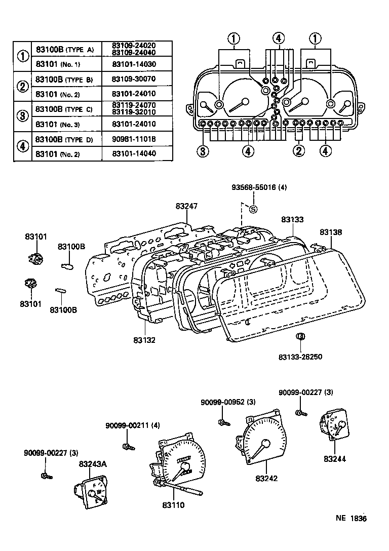 83841-30550 CASE, COMBINATION METER product image