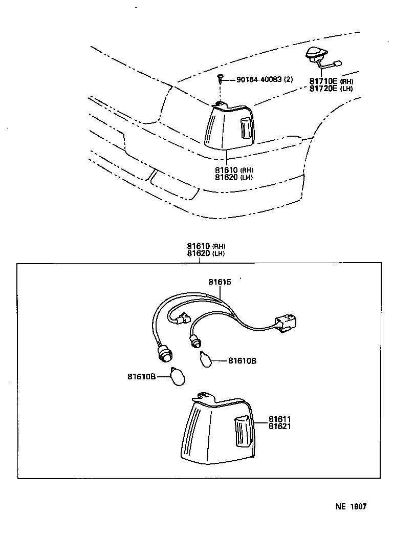 81615-30461 SOCKET AND WIRE, CLEARANCE LAMP product image