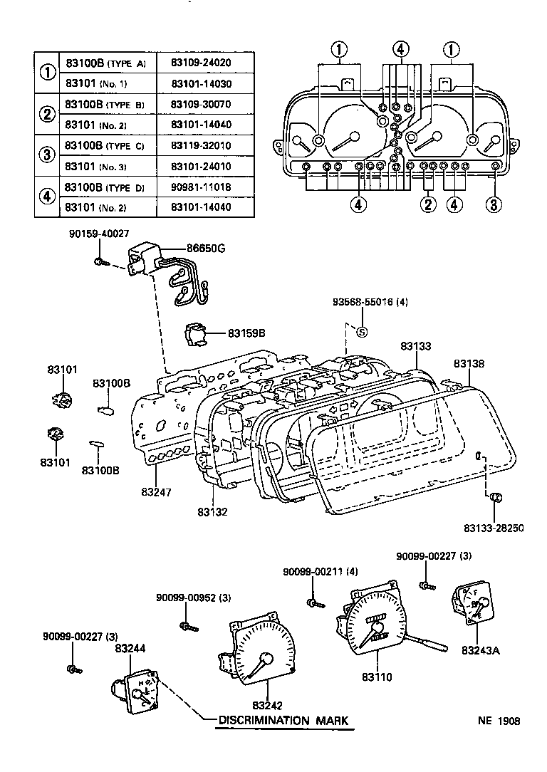 83841-30550 CASE, COMBINATION METER product image