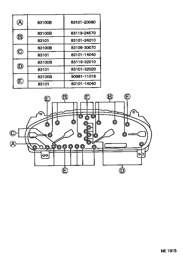 83132-33170 CASE, COMBINATION METER product image