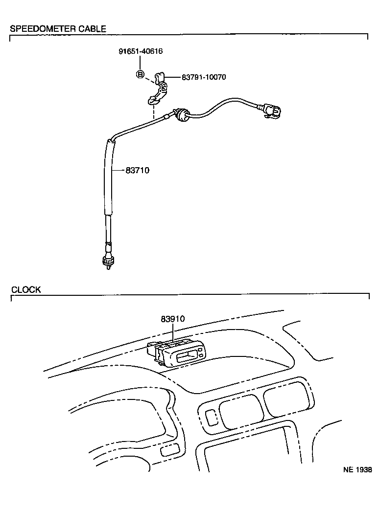 83841-10190 CASE, COMBINATION METER product image