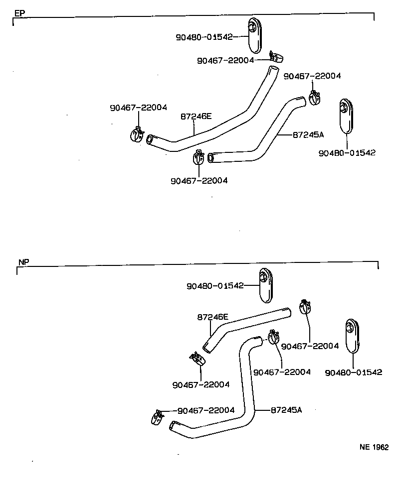 87245-10430 HOSE, HEATER WATER, INLET A product image