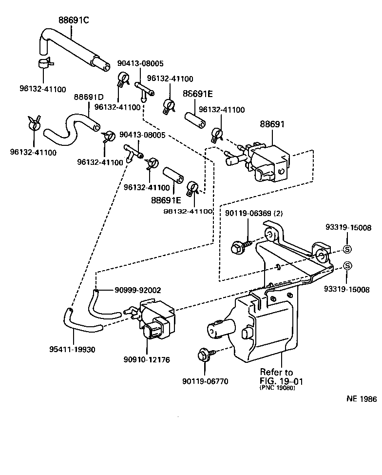 17347-11030 HOSE, VACUUM (FOR IDLE UP DEVICE), NO.1 product image