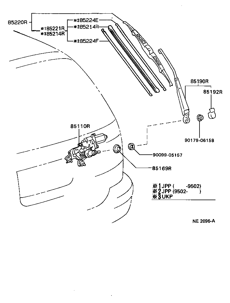 85134-21020 WASHER, REAR WIPER LINK PIVOT, NO.1 product image