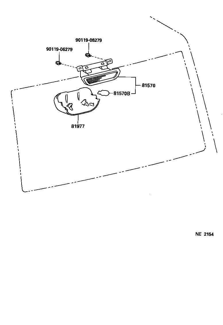 81570-91701-B0 LAMP ASSY, CENTER STOP product image