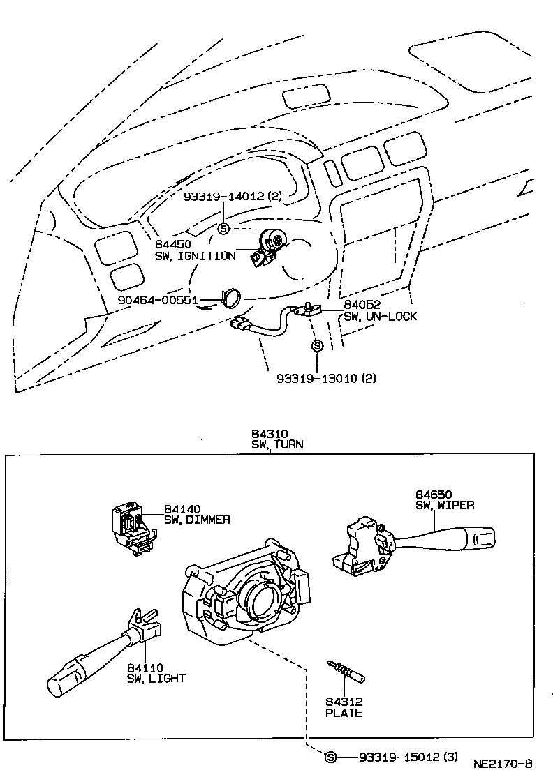 84820-10080 MASTER SWITCH ASSY, POWER WINDOW REGULATOR product image