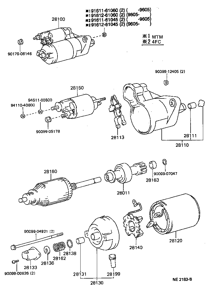 28100-11070 STARTER ASSY product image