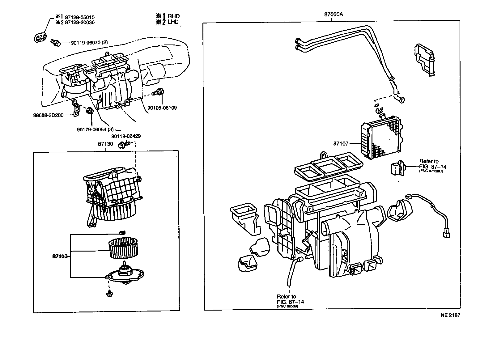 87107-05040 UNIT SUB-ASSY, HEATER RADIATOR product image