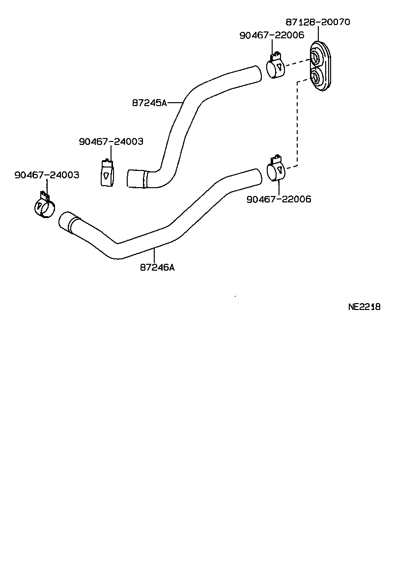 87245-2B890 HOSE, HEATER WATER, OUTLET A product image