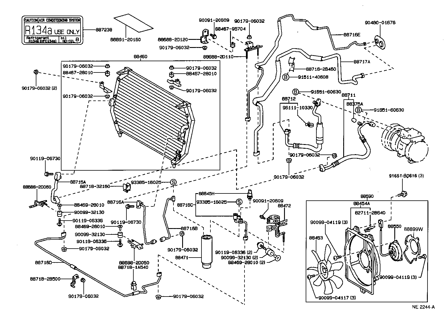 16363-64070 MOTOR ASSY, BLOWER (FOR CONDENSER) product image